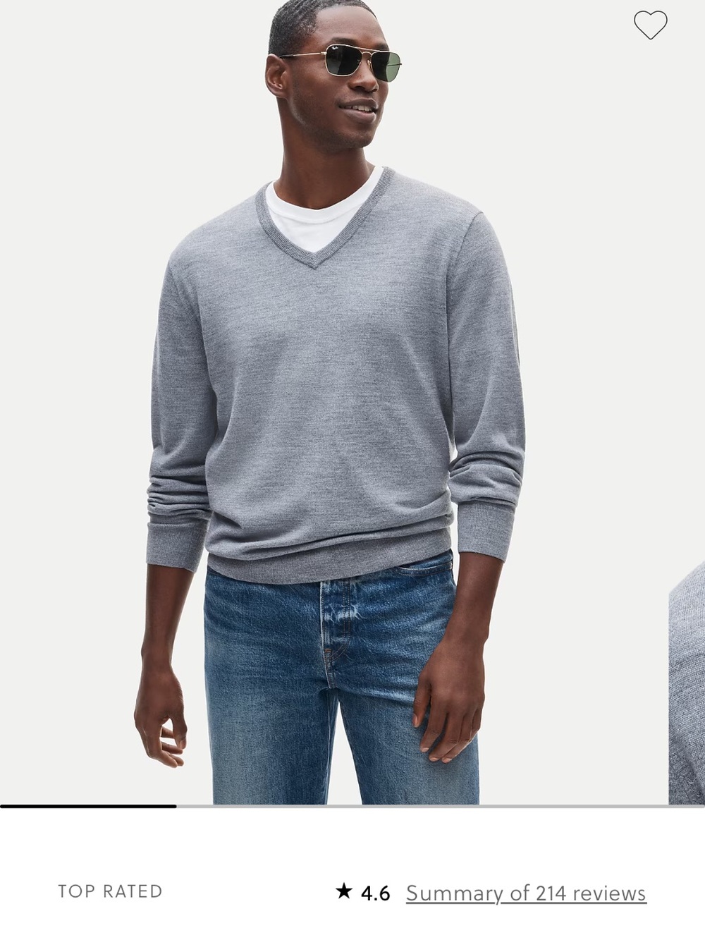 J. Crew Men's Crewneck Sweater in Light Gray 100% merino wool $119